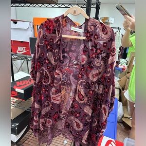 Chic Women's Paisley Swim Coverup - Purple